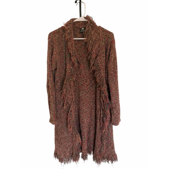 Lost Island Women's S/M Multicolor Long Sleeve Open Front Comfy Long Cardigan - Picture 2 of 15